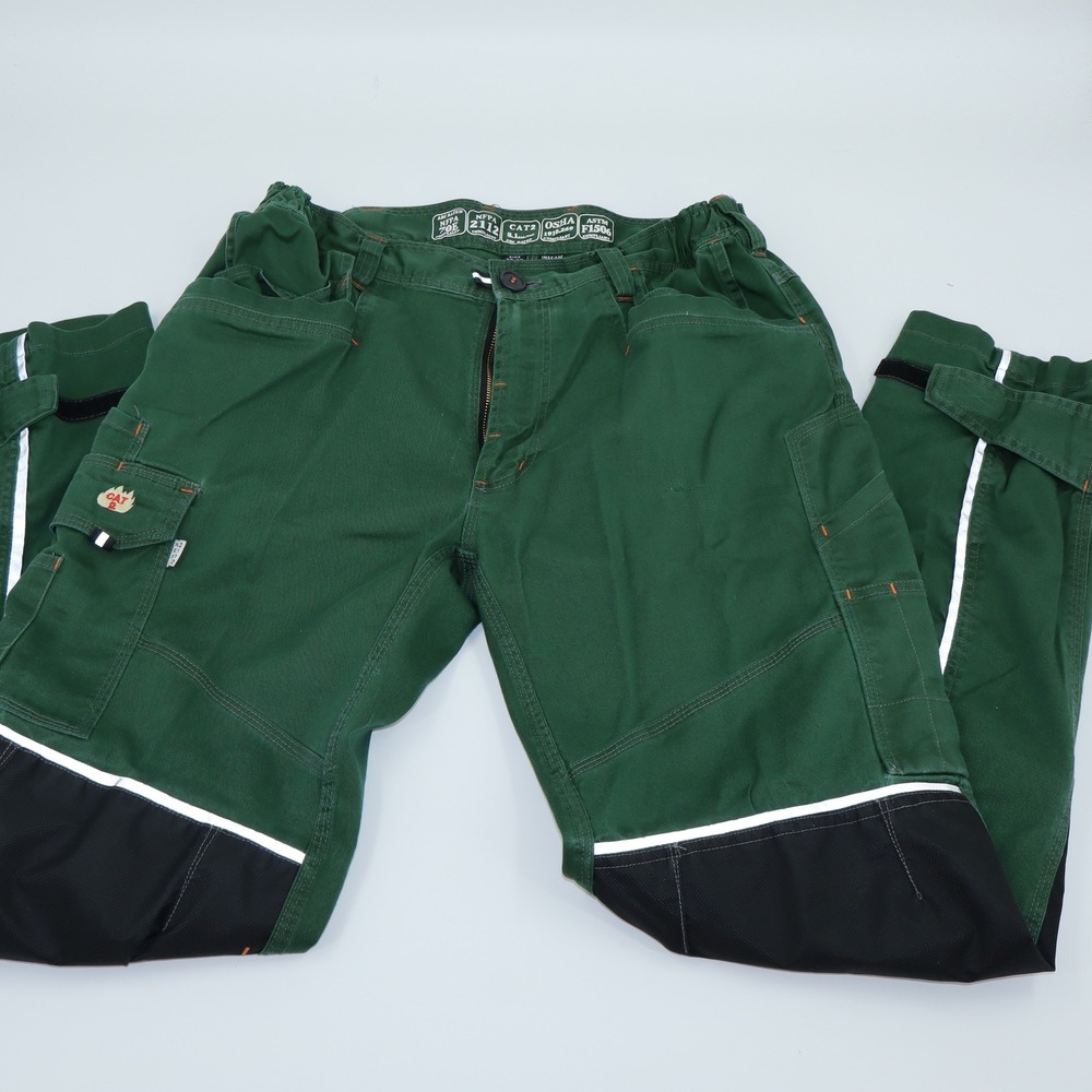 Kontra‎ Mens FR Work Pants Green CAT2 NFPA 2112 FR Cargo 36-37 x 33-34